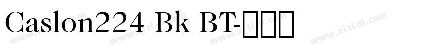 Caslon224 Bk BT字体转换